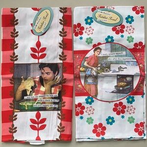Anne Taintor 2 Vintage Revisited Funny Tea Towels